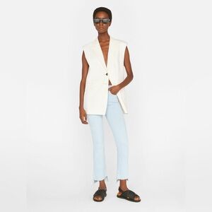 Frame Le Crop Mini Boot Fray in Clarity, Size 26